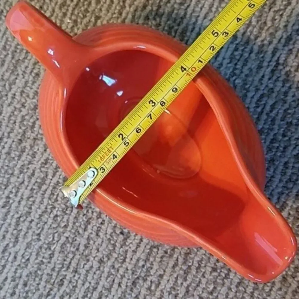 Fiestaware Fiesta Gravy Sauce Boat Dish Poppy Orange 18.5 OZ CONTAINER CERAMIC